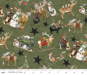 Northern Christmas by Teresa Kogut for Riley Blake Designs - Main Green