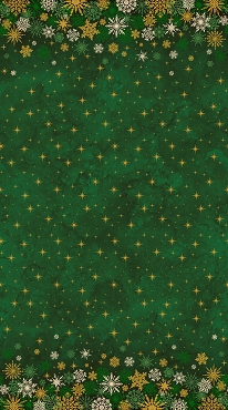 O'Christmas Tree Shimmer by Deborah Edwards for Northcott:   Green Multi Ombre border 