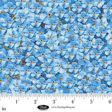 Forget Me Not by Blank Textiles - Blue