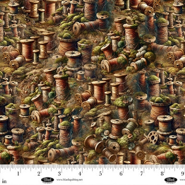 Forget Me Not by Blank Textiles - Moss