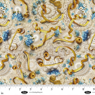 Forget Me Not by Blank Textiles - Ecru