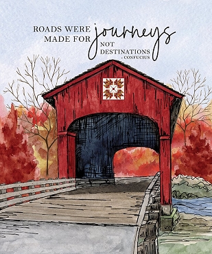 Riley Blake Designs - Covered Bridges in Fall (Digital) - Journeys Panel