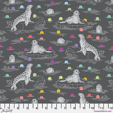 Free Spirit Graywork by Tula Pink - Seal the Deal - Carbon 