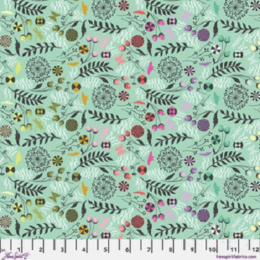 Free Spirit Tula Pink Prince Charming - Deja Vu - Sweet Mint
