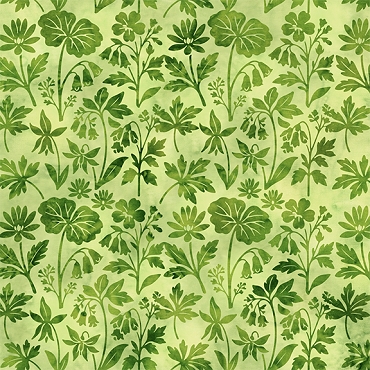 2026 AOSH Fabric - Ohio Wildflowers - Green Lemongrass