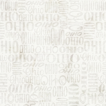 2026 AOSH Fabric - Ohio Words - Neutral Cream 