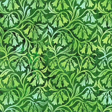 2026 AOSH Fabric - Bluebells - Green Lemongrass