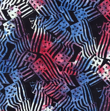 Tonga Batik Patriot American Flag by Timeless Treasures 