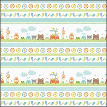 Benartex - Playhouse Pals - Repeating Stripe