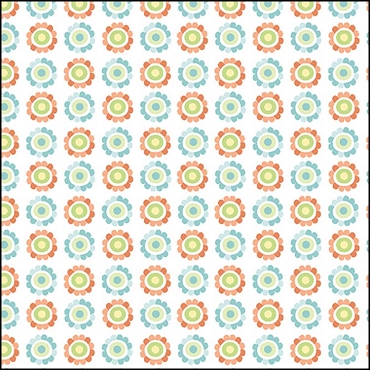 Benartex - Playhouse Pals - Daisy Up - Coral