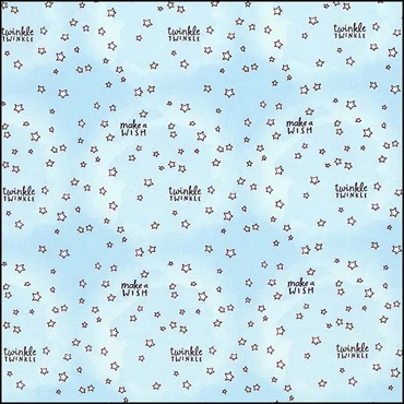 Camelot Fabrics - Care Bears Baby Make A Wish - Twinkle Twinkle Light Blue