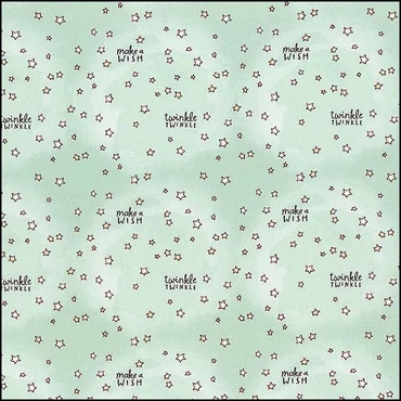 Camelot Fabrics - Care Bears Baby Make A Wish - Twinkle Twinkle Light Green