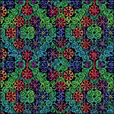 Vivid by Jason Yenter of In The Beginning Fabrics  - Circles Multi