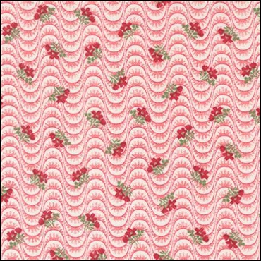 MODA Grand Haven - Floral Moire - Cream Scarlet