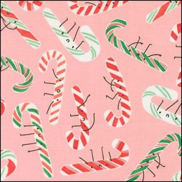 MODA Tiny Christmas - Candy Cane - Cotton Candy