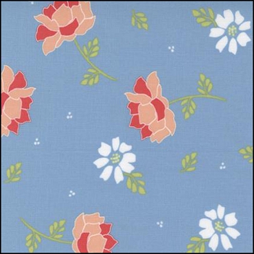 Emma by MODA - Flourish Bluebell (Large Floral)