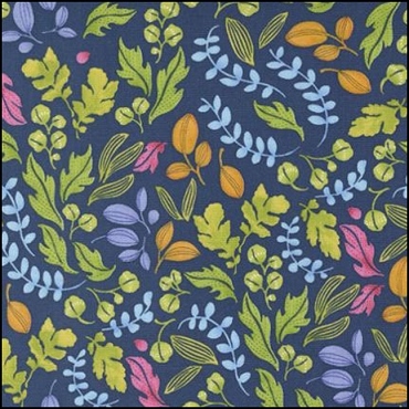 MODA Wild Blossom - Leafy World - Navy