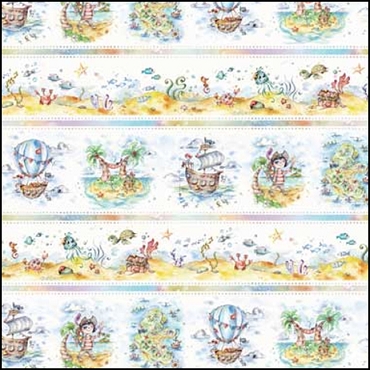 P & B Enchanted Pirates - Repeating Stripe