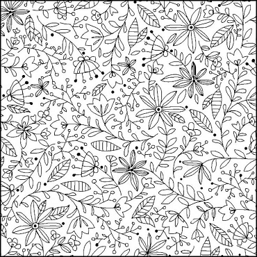 P & B Textiles - Salt & Pepper - Lined Floral White