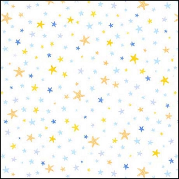 Sweet Sheeps by Quilting Treasures - Stars - White