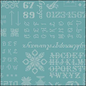 Riley Blake Designs - Piece & Plenty by Lori Holt - Sampler - Sea Glass