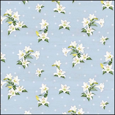 Monthly Placemats by Tara Reed for Riley Blake Designs - April Lily Toss Sky
