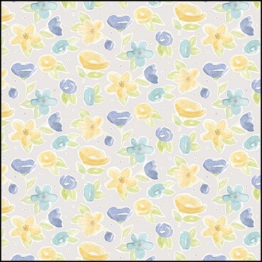 Monthly Placemats by Tara Reed for Riley Blake Designs - May Flowers Gray
