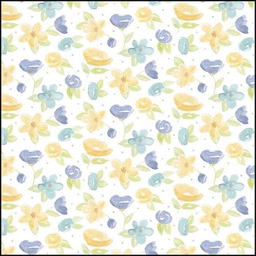 Monthly Placemats by Tara Reed for Riley Blake Designs - May Flowers White