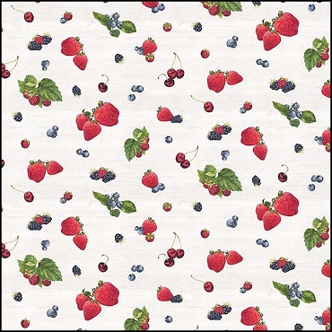 Monthly Placemats by Tara Reed for Riley Blake Designs - June Berry Toss Off White