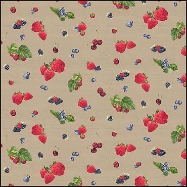 Monthly Placemats by Tara Reed for Riley Blake Designs - June Berry Toss Tan