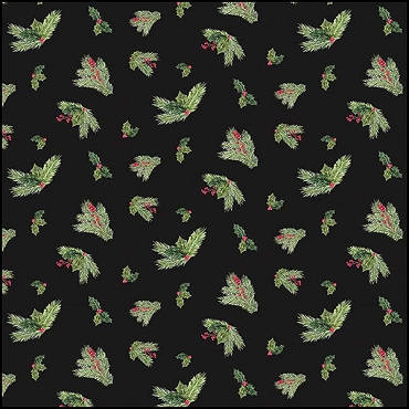 Monthly Placemats by Tara Reed for Riley Blake Designs - December Holly Black