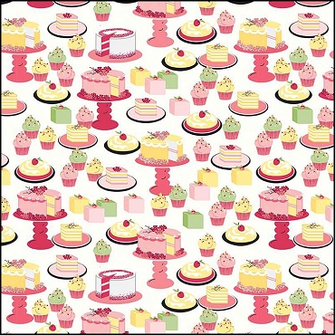 Flour And Flower by Riley Blake Designs - Sweet Bakes White
