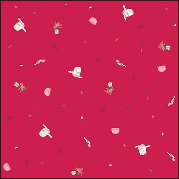 Flour And Flower by Riley Blake Designs - Kitchen Tools Berry