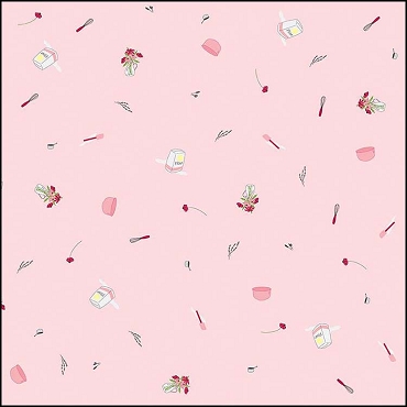 Flour And Flower by Riley Blake Designs - Kitchen Tools Pink