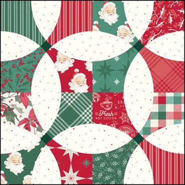 Riley Blake Designs - Christmas Petals - Cheater Print
