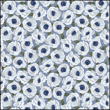Sabrina by Whistler Studios for Windham - Anemones Cornflower